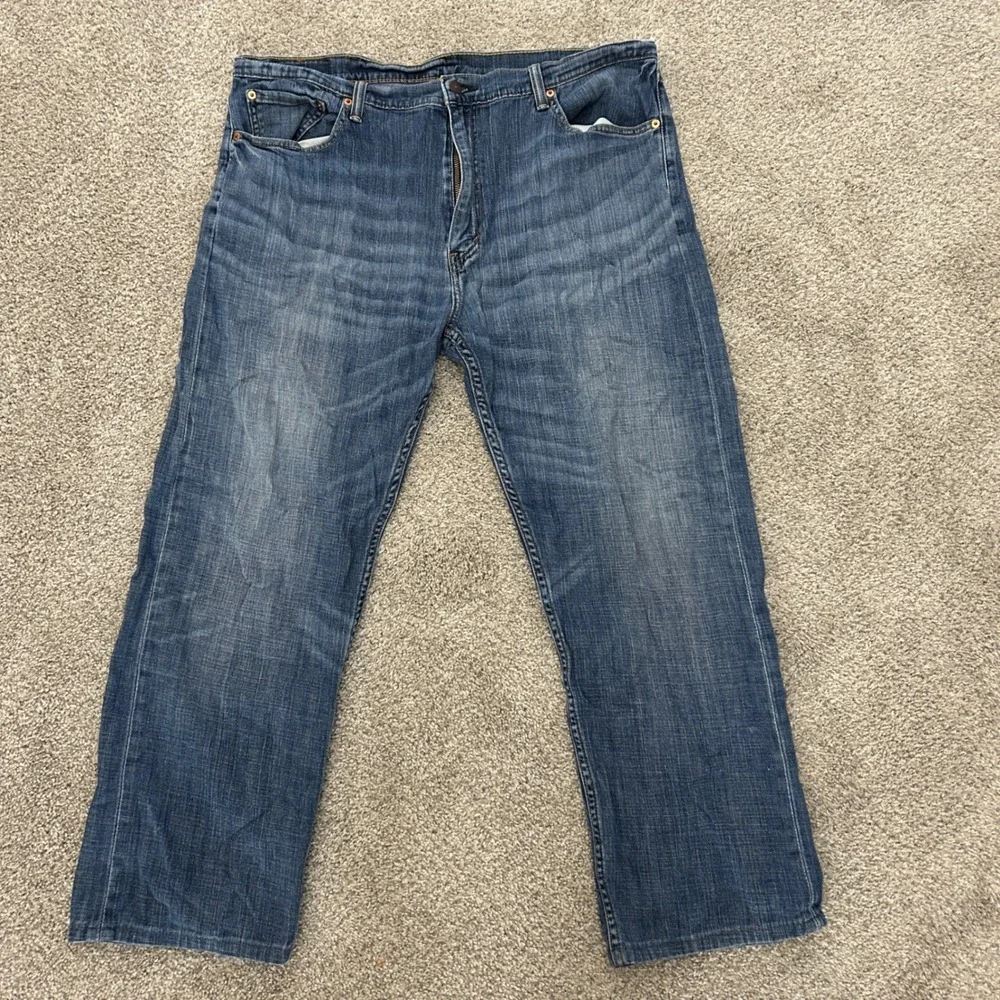 Levi's‎ 505 Regular Fit Jeans 40x32 (Fits 40X29) Blue Medium Wash Straight Denim